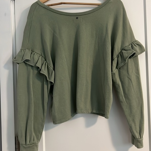 Lucky Brand green oversized pullover top - Picture 7 of 8